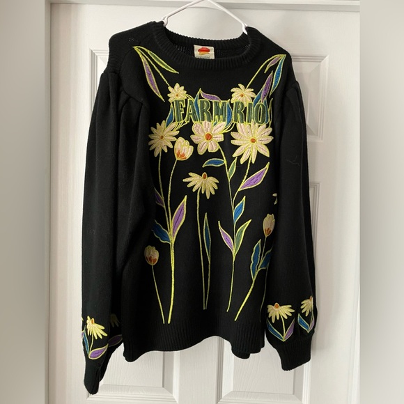 FARM Rio Embroidered Sweater size Large - Picture 2 of 2